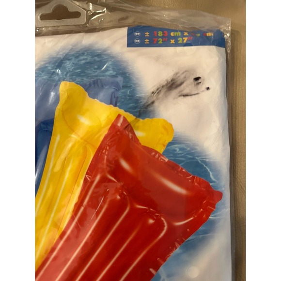 THE WET SET Intex Inflatable Glossy Mat Pool Floating Lounge Red 72x27" NOS 1999 - Picture 2 of 4